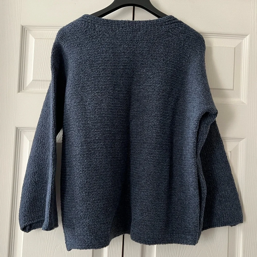 NWOT Eileen Fisher Alpaca/Cotton/Nylon Sweater with Bell Sleeves *Rare Find* - Picture 4 of 6